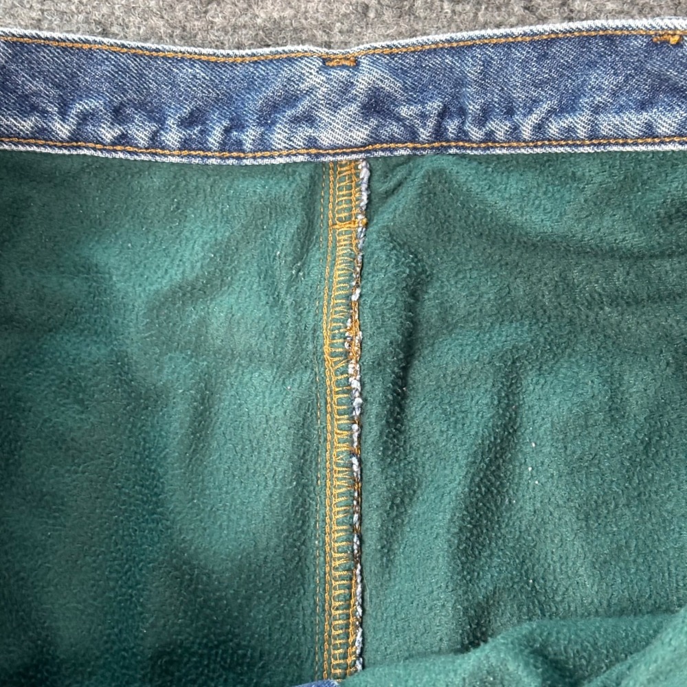 LL Bean Mens Double L Fleece Lined Jeans Denim Relaxed Fit Straight Leg 40x30 - Picture 3 of 10